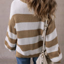  Arabella Striped Side Slit Sweater