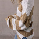  Arabella Striped Side Slit Sweater