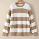  Arabella Striped Side Slit Sweater