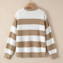  Arabella Striped Side Slit Sweater