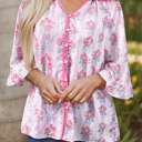  Araceli Ruffled Half Sleeve Shirt