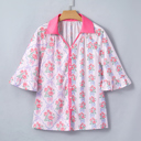  Araceli Ruffled Half Sleeve Shirt