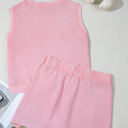  Aria 2 Pieces Mineral Wash Cotton Tank Top Lined Split Skirt Set