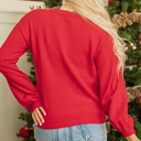  Aria Beaded Merry Casual Sweater