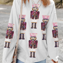 White XXL Aria Christmas Fashion Corded Sweatshirt