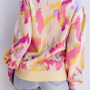  Aria Colorblock Balloon Sleeve Sweater