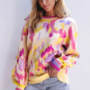  Aria Colorblock Balloon Sleeve Sweater