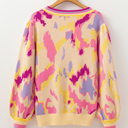  Aria Colorblock Balloon Sleeve Sweater