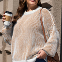  Aria Contrast Edge Loose Sweater