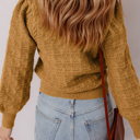  Aria Edge Balloon Sleeve Sweater