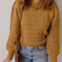  Aria Edge Balloon Sleeve Sweater