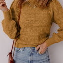 Jurassic Gold Small Aria Edge Balloon Sleeve Sweater