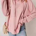 Light Pink Medium Aria High Low Oversized Hoodie