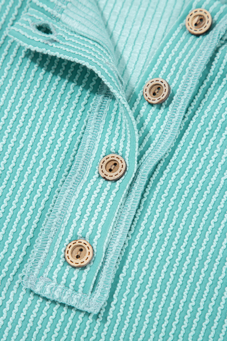 Aria Knit Colorblock Henley Top