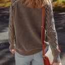  Aria Knit Sleeve Casual Sweater