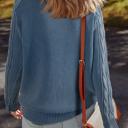 Aria Knit Sleeve Casual Sweater