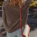  Aria Knit Sleeve Casual Sweater