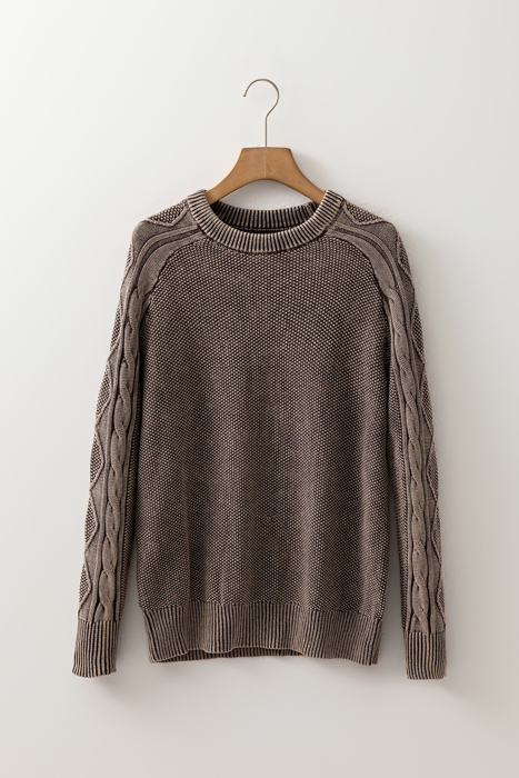 Aria Knit Sleeve Casual Sweater