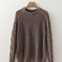  Aria Knit Sleeve Casual Sweater
