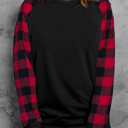  Aria Plaid Long Sleeve Sweatshirt