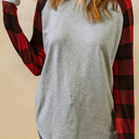  Aria Plaid Long Sleeve Sweatshirt