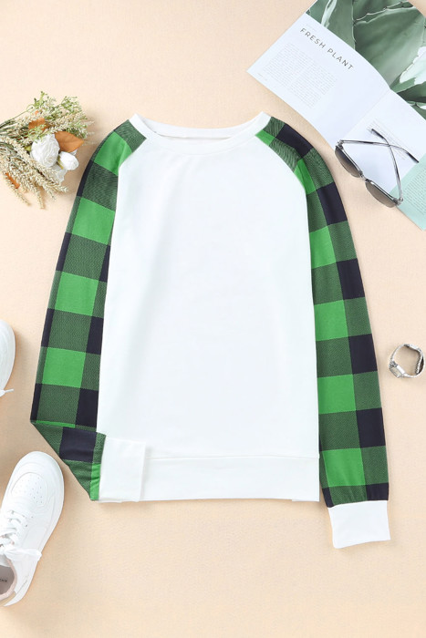 Aria Plaid Long Sleeve Sweatshirt