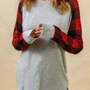  Aria Plaid Long Sleeve Sweatshirt