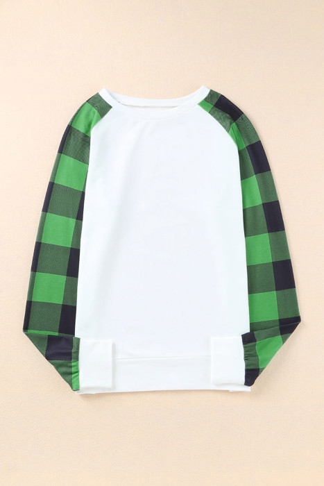 Aria Plaid Long Sleeve Sweatshirt