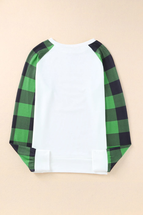 Aria Plaid Long Sleeve Sweatshirt