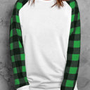 Gray Small Aria Plaid Long Sleeve Sweatshirt