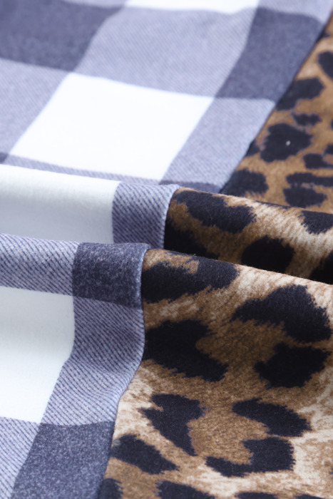 Aria Plaid Patchwork Cowl Sweatshirt