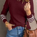 Aria Sleeve Plain Knit Sweater