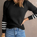 Aria Sleeve Plain Knit Sweater