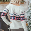  Aria Stripe Geometric Up Sweater