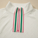  Aria Striped Collar Baggy Sweatshirt