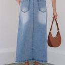  Ariah High Waist Midi Denim Skirt