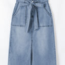  Ariah High Waist Midi Denim Skirt