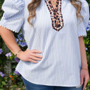  Ariah Short Bubble Sleeve PLUS Blouse