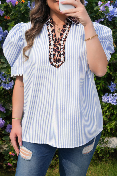 Ariah Short Bubble Sleeve PLUS Blouse