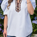  Ariah Short Bubble Sleeve PLUS Blouse