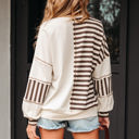  Ariana Stripe Stitched Oversized Sweatshirt