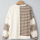  Ariana Stripe Stitched Oversized Sweatshirt