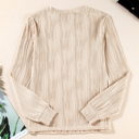  Ariana Texture Drop Shoulder Long Sleeve Top