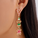  Ariya Heart Pendant Christmas Earrings