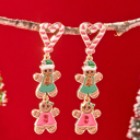  Ariya Heart Pendant Christmas Earrings