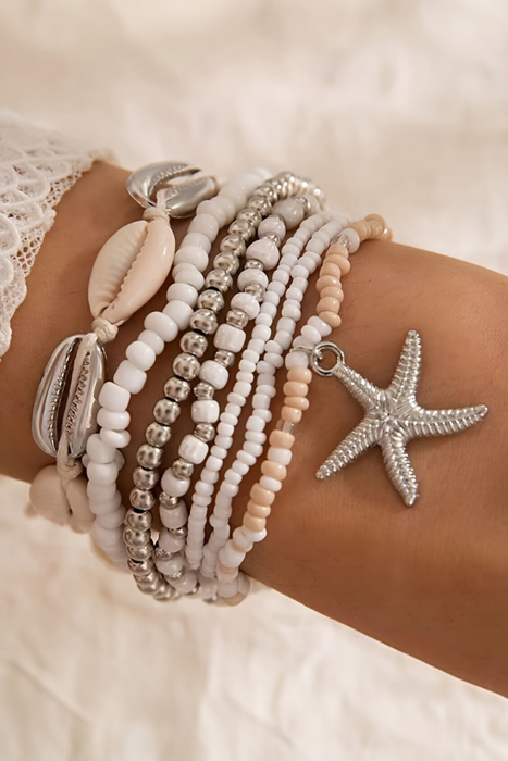 Ariya Seashell Beaded Bracelet Set