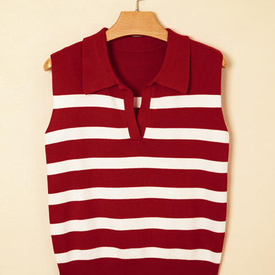 Ariya Stripe Collared Sweater