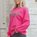  Armani Clover Embroidered Loose Pullover