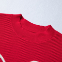  Arya Embroidered Graphic Ribbed Sweater