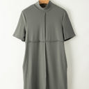 Green Large Asha High Neck Cross Seam T-shirt Dress